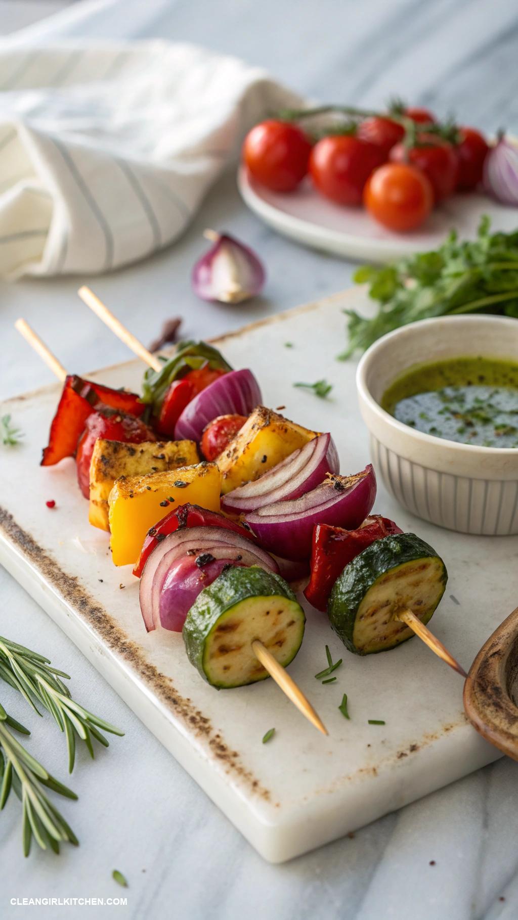 healthy onion recipes Grilled Onion and Vegetable Skewers