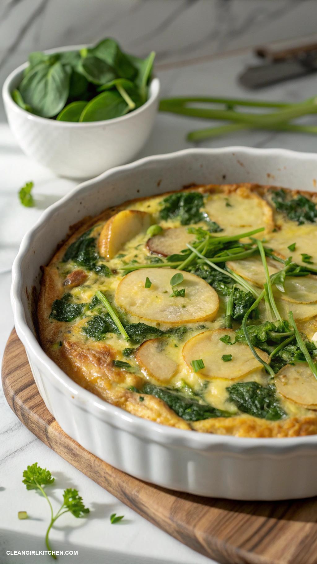 healthy potato recipes Potato and Spinach Frittata