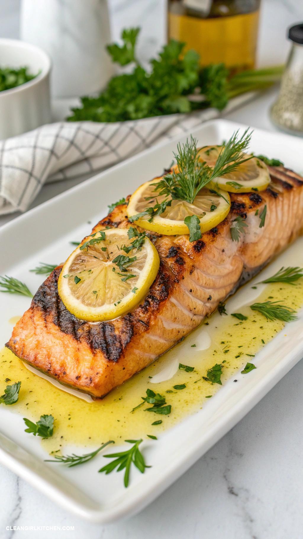 healthy salmon recipes Grilled Lemon Garlic Salmon