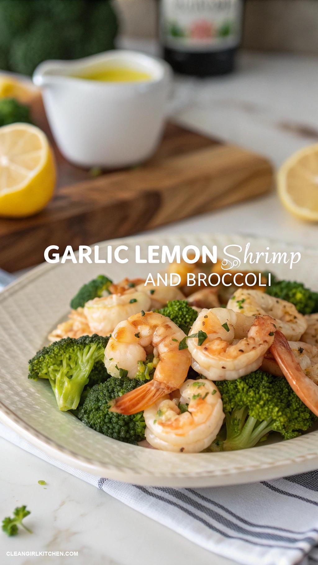 healthy shrimp recipes Garlic Lemon Shrimp and Broccoli