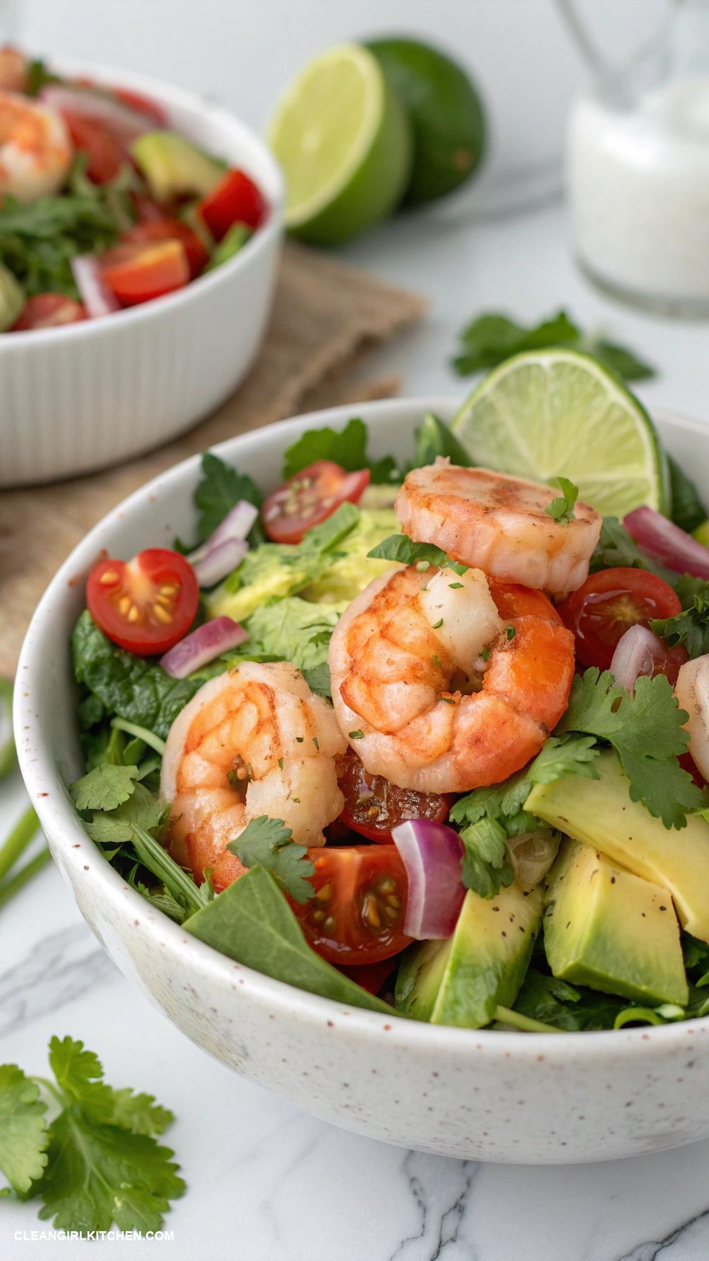 healthy shrimp recipes Shrimp Salad with Cilantro Lime Vinaigrette