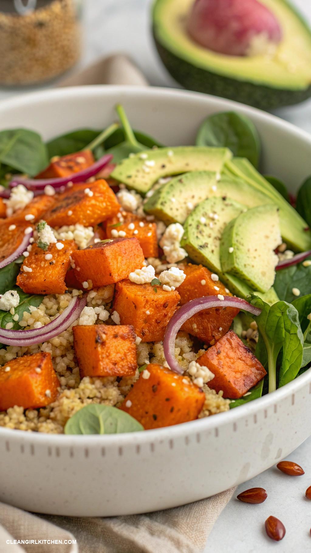 healthy sweet potato recipes Roasted Sweet Potato and Quinoa Salad