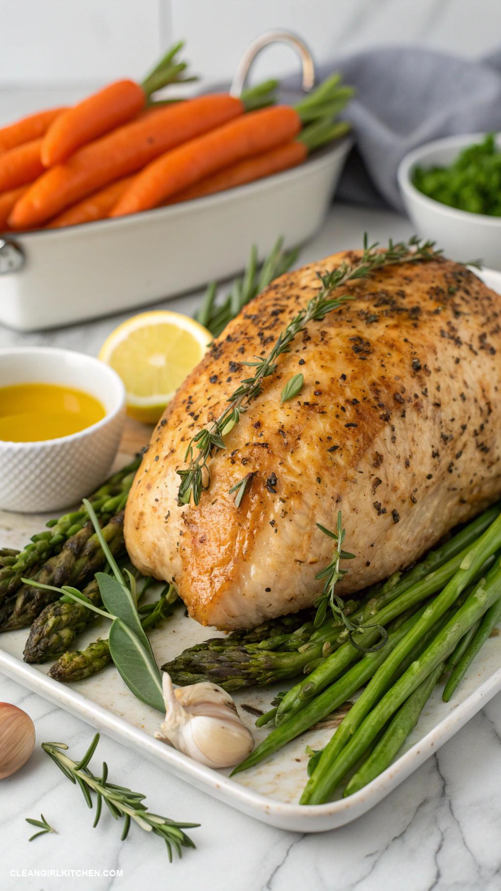 healthy thanksgiving recipes Herb Roasted Turkey Breast with Olive Oil