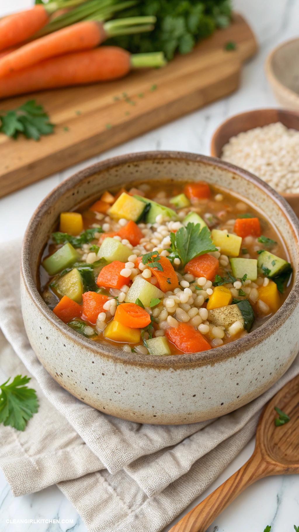 healthy winter dinners Hearty Vegetable and Barley Stew