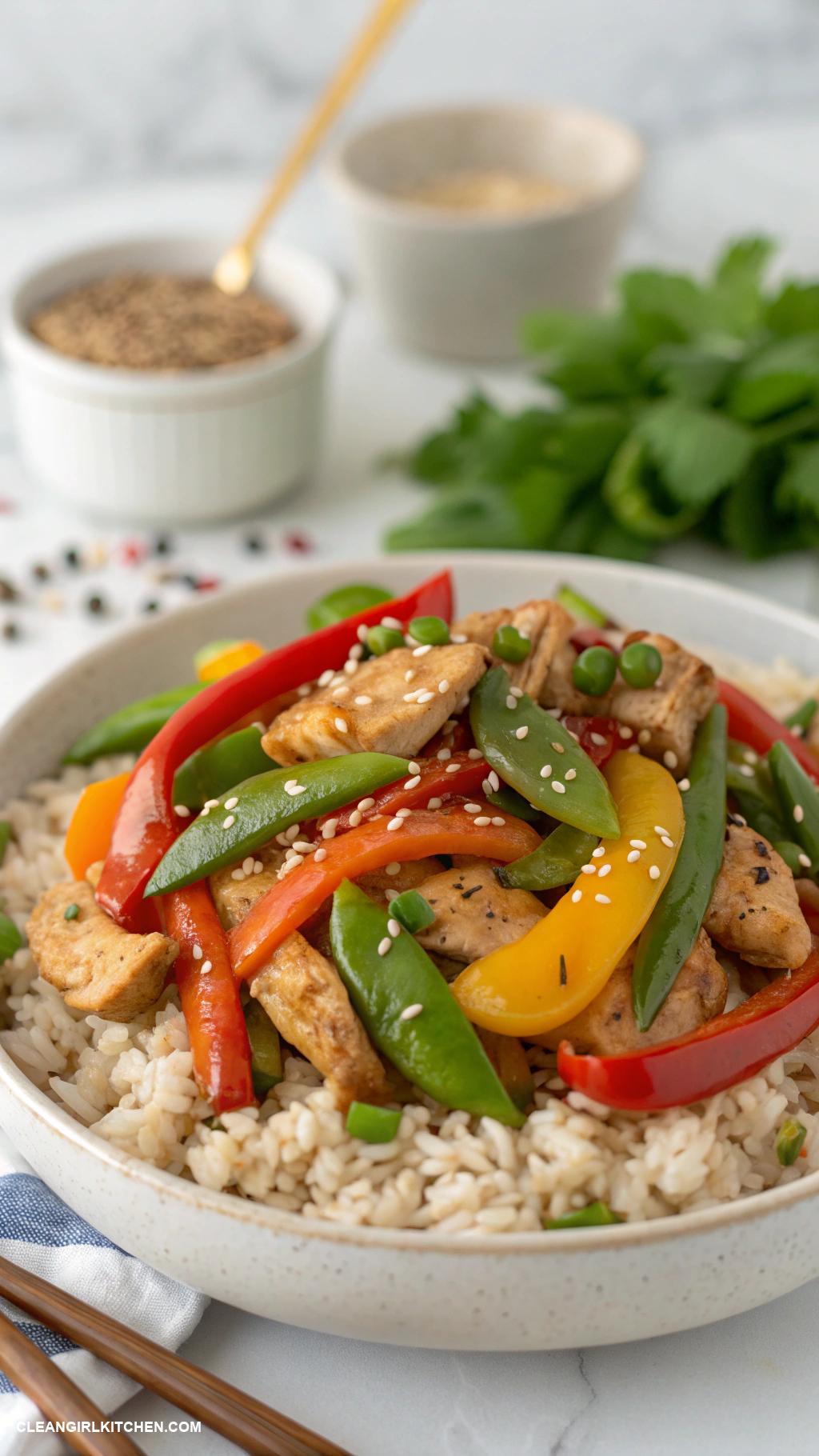 healthy winter dinners Turkey and Vegetable Stir Fry with Brown Rice