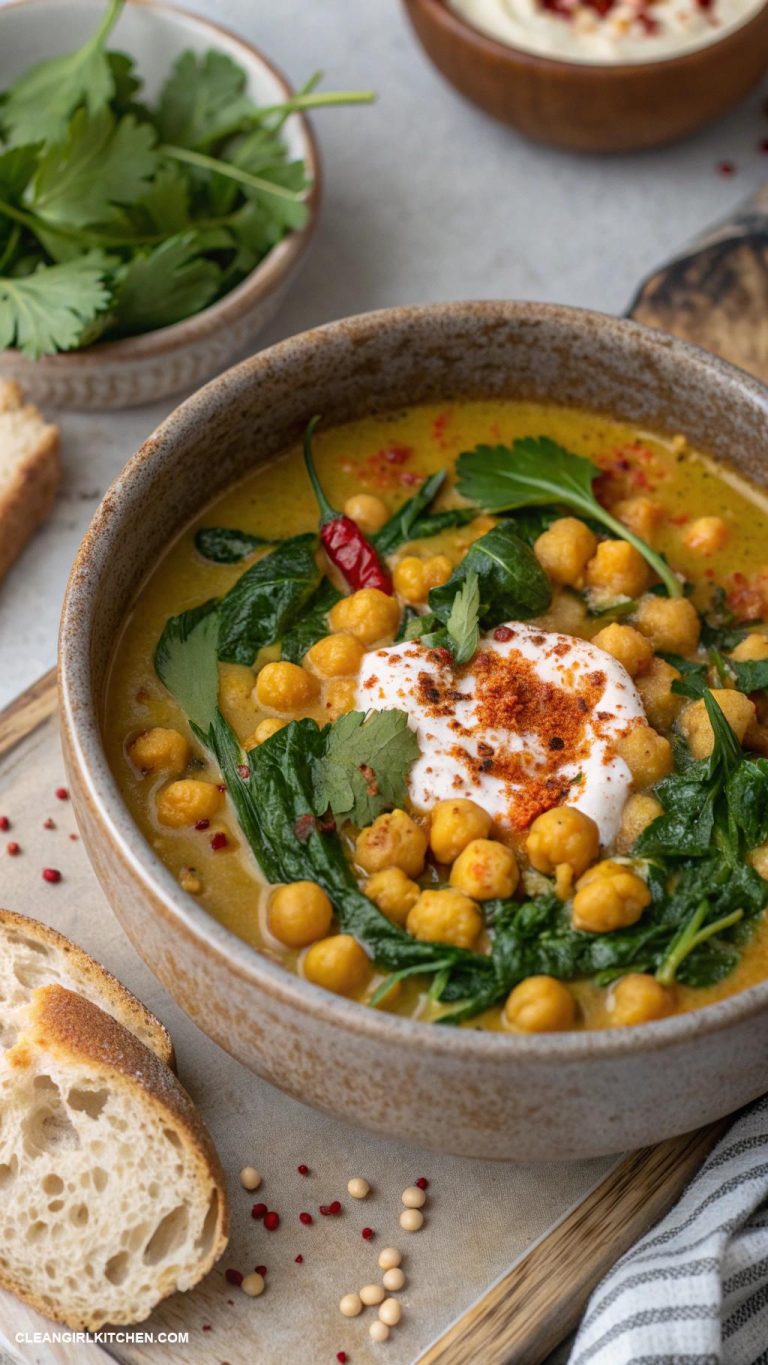 healthy winter meals Chickpea and Spinach Stew