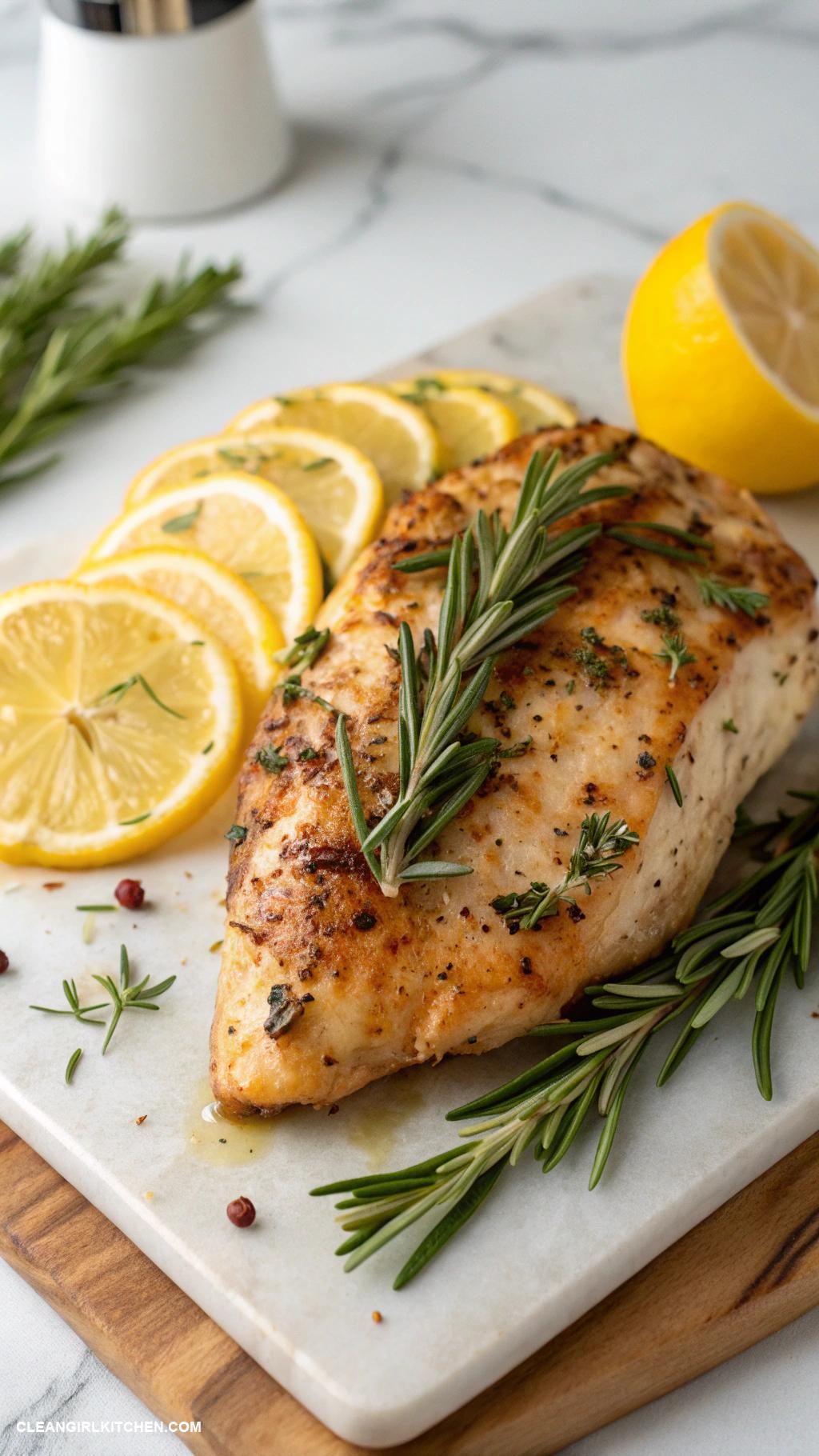heart healthy recipes Baked Chicken Breast with Herbs and Lemon