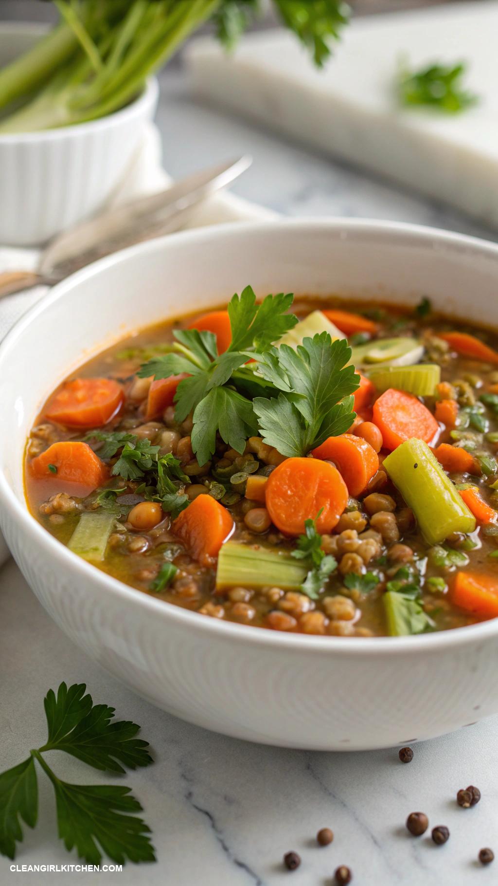 lean meals Lentil Soup with Carrots and Celery
