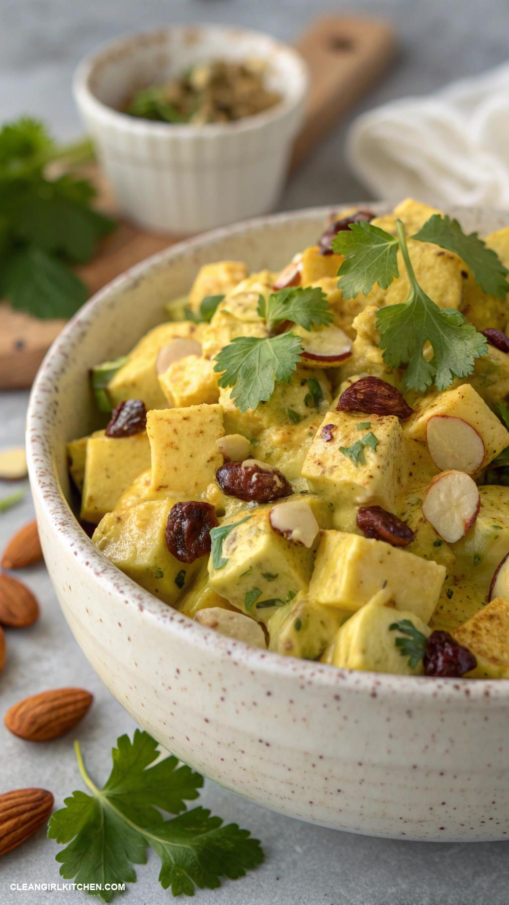 potato salad recipes Curried Potato Salad with Raisins and Almonds
