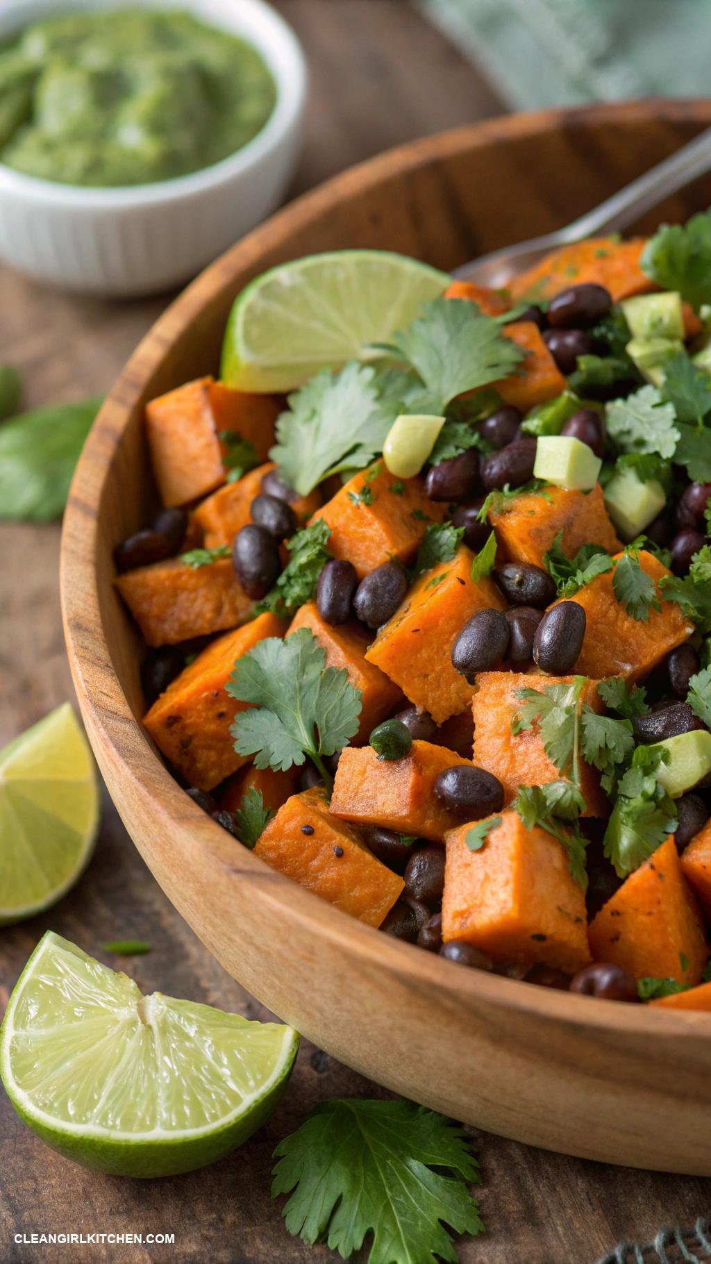 potato salad recipes Sweet Potato and Black Bean Salad with Cilantro Lime Dressing