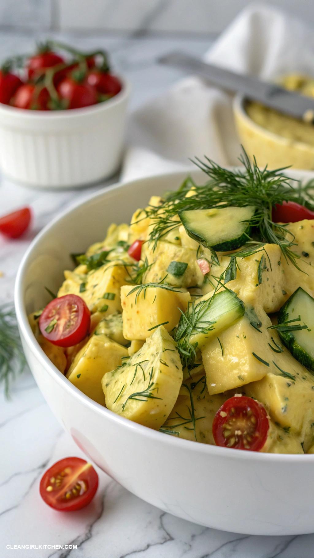 potato salad recipes Vegan Potato Salad with Mustard and Dill
