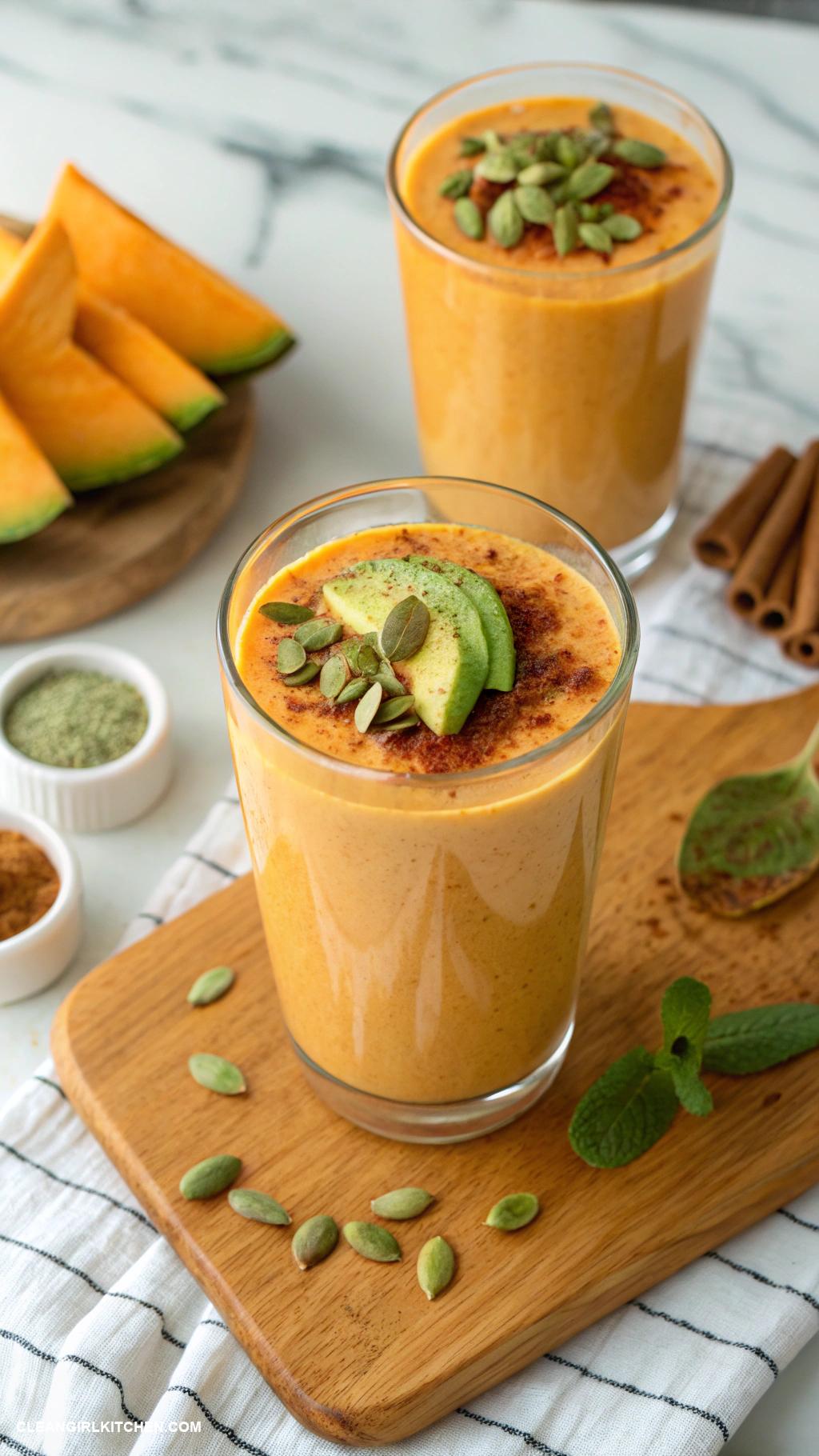 pumpkin smoothie recipes Spiced Pumpkin Avocado Smoothie