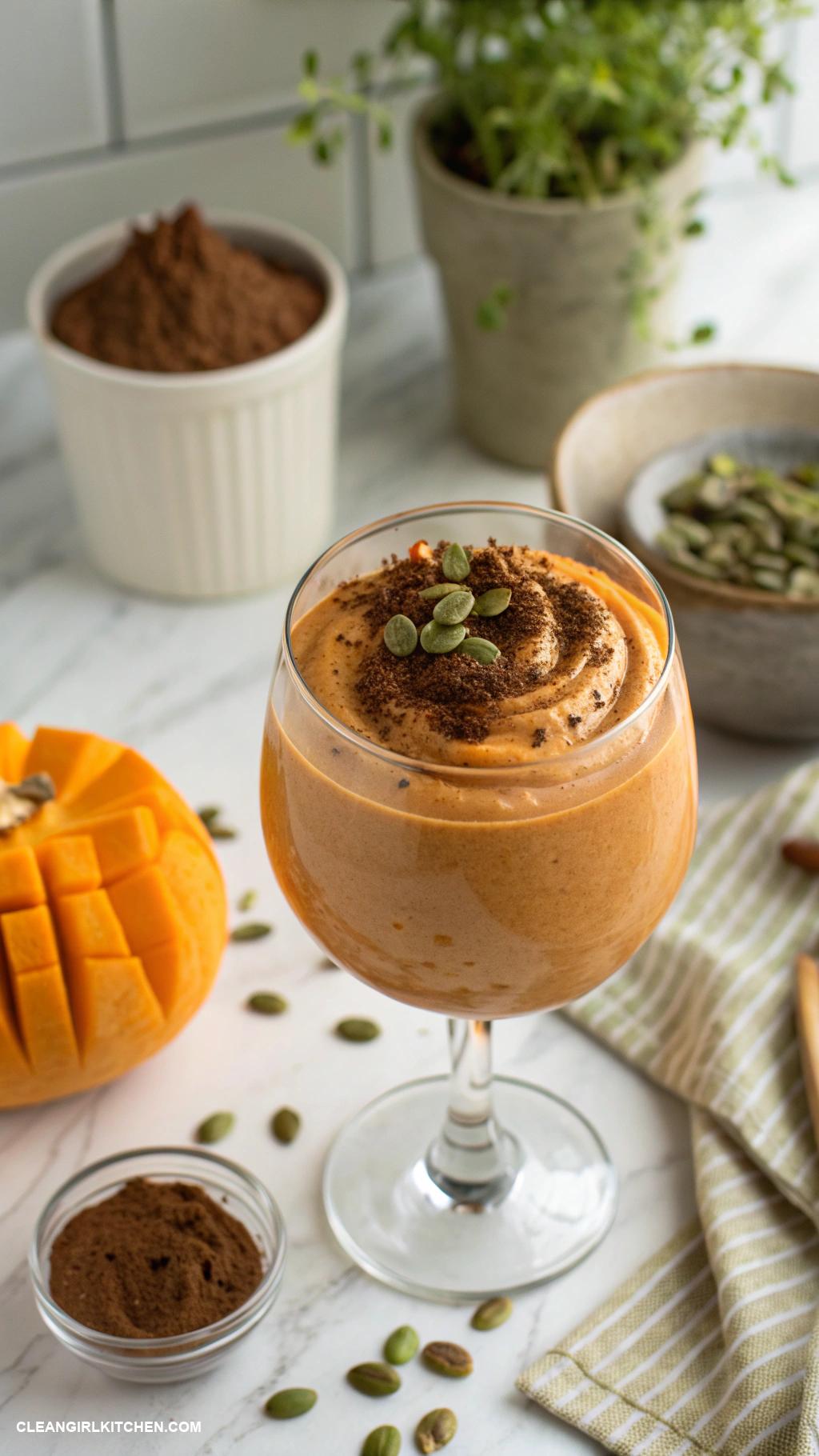 pumpkin smoothie recipes Vegan Pumpkin Chocolate Smoothie