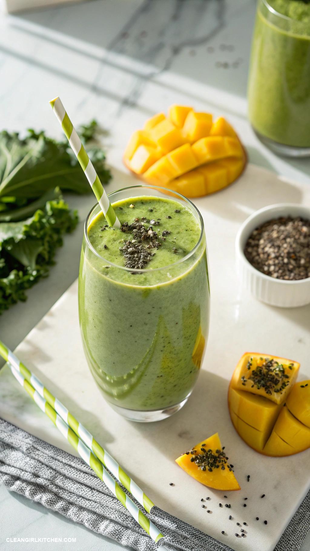 smoothies for losing weight Kale and Mango Smoothie