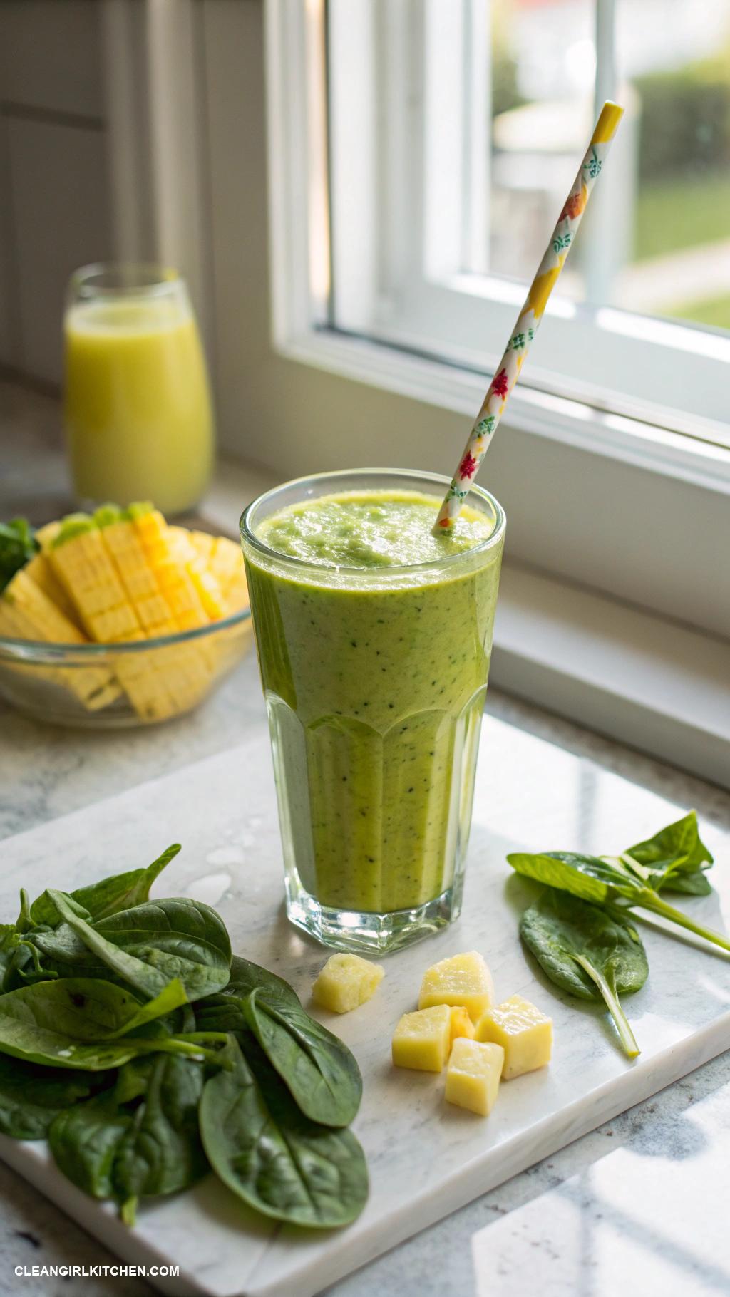 smoothies for losing weight Spinach and Pineapple Smoothie