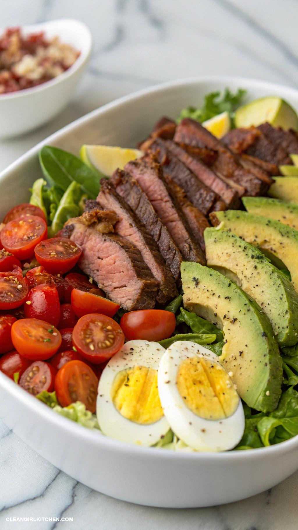 steak salad recipes Classic Cobb Salad with Grilled Steak Eggs and Avocado