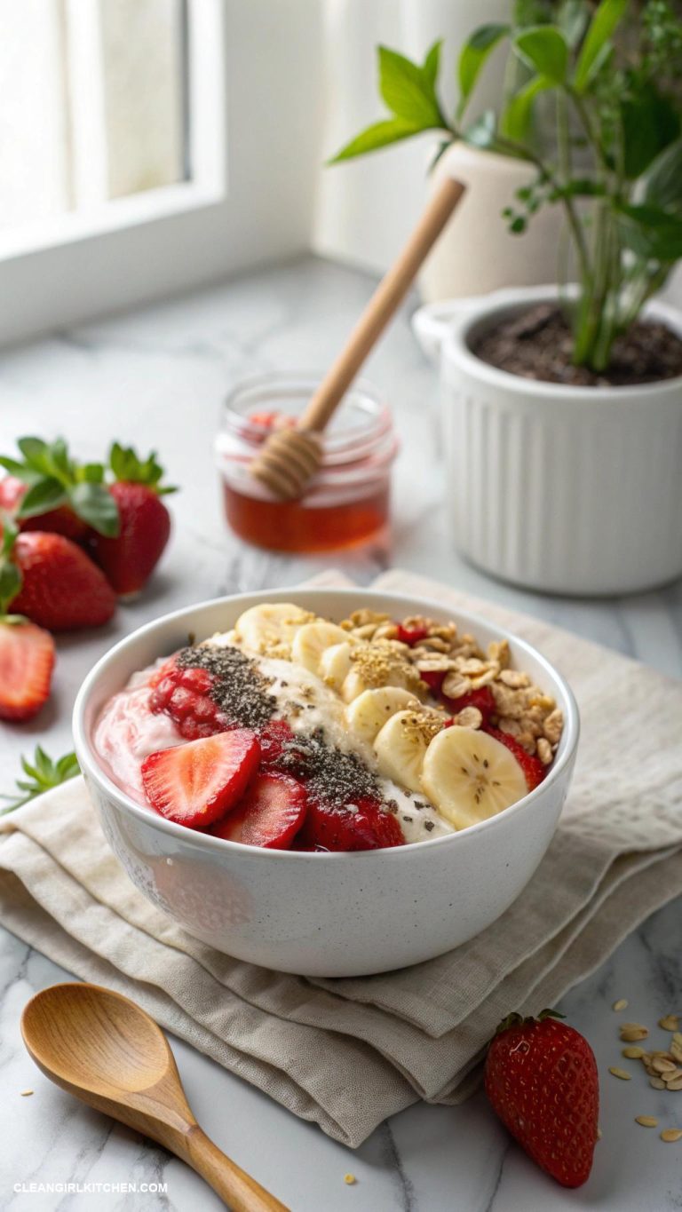 strawberry banana overnight oats