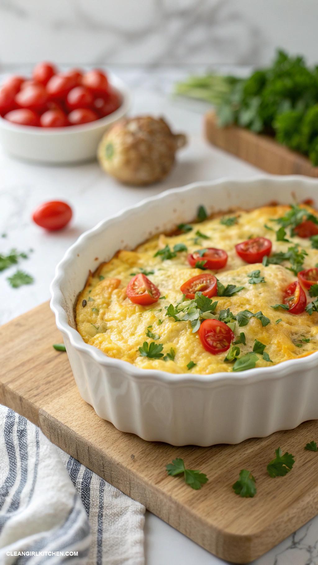 vegetarian breakfast casseroles Cauliflower Rice Egg Casserole