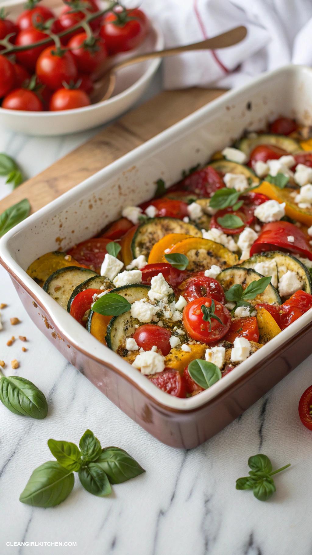vegetarian breakfast casseroles Mediterranean Veggie and Feta Bake