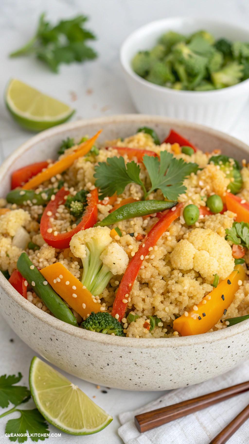 whole foods recipes Cauliflower Rice Stir Fry with Mixed Vegetables