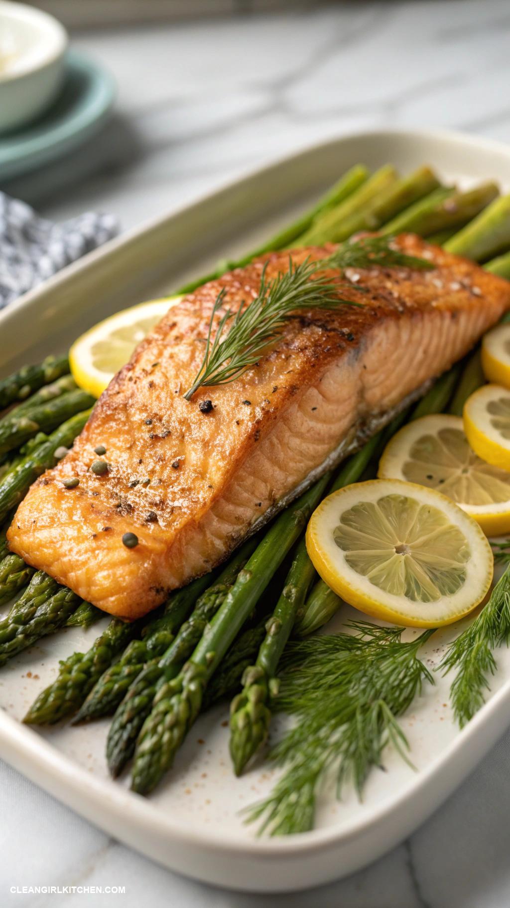 whole foods recipes Oven Baked Salmon with Asparagus and Lemon