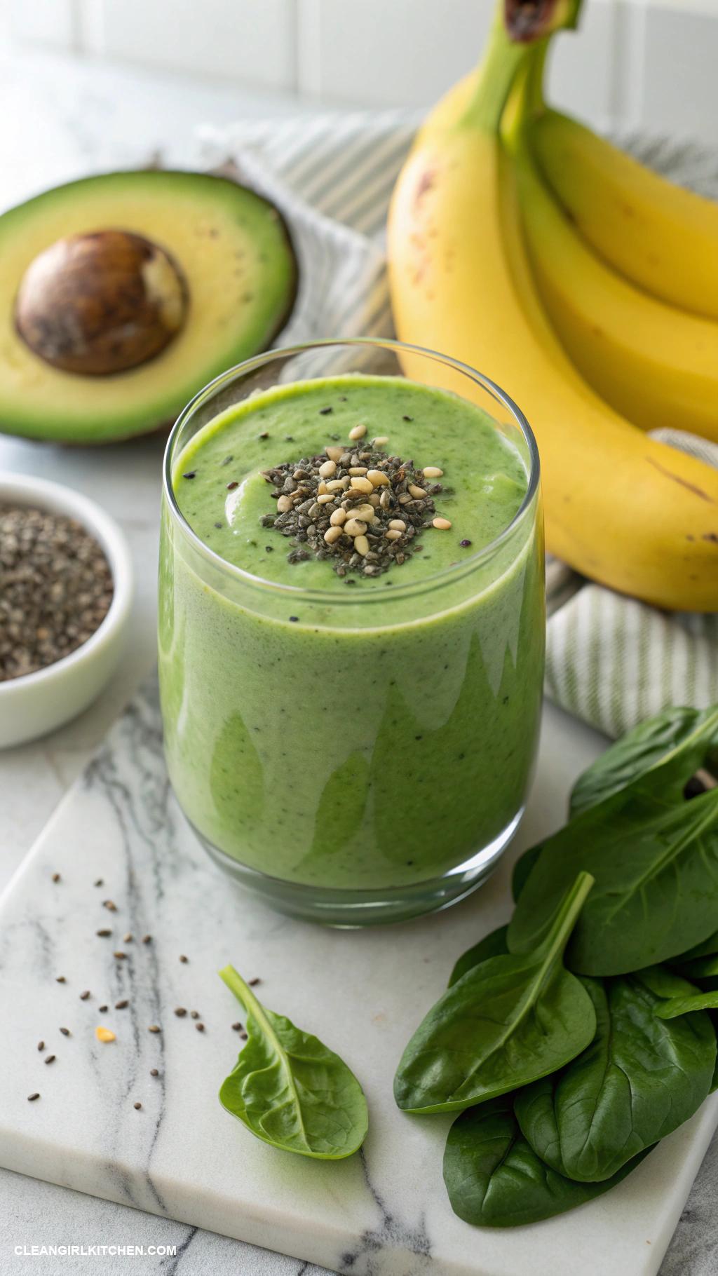 avocado smoothie recipes Avocado Banana Spinach Smoothie