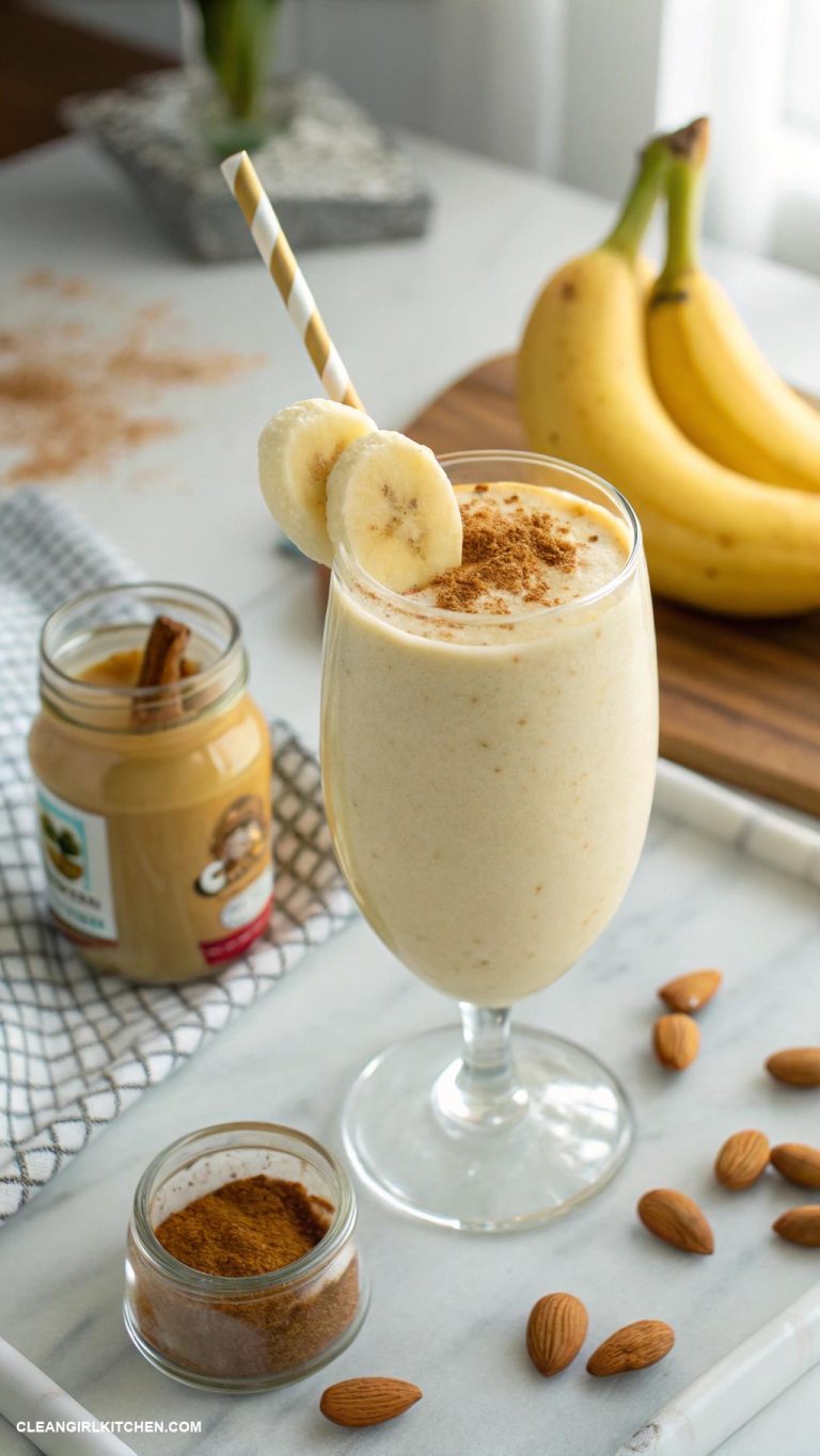 banana smoothie recipes Classic Banana Smoothie Blend 1 banana 1 cup almond milk 1 tablespoon almond butter and a dash of cinnamon