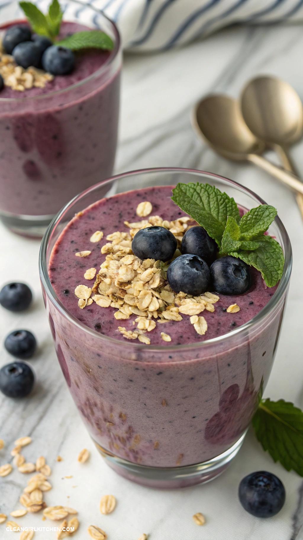 blueberry smoothie recipes Blueberry Oatmeal Smoothie