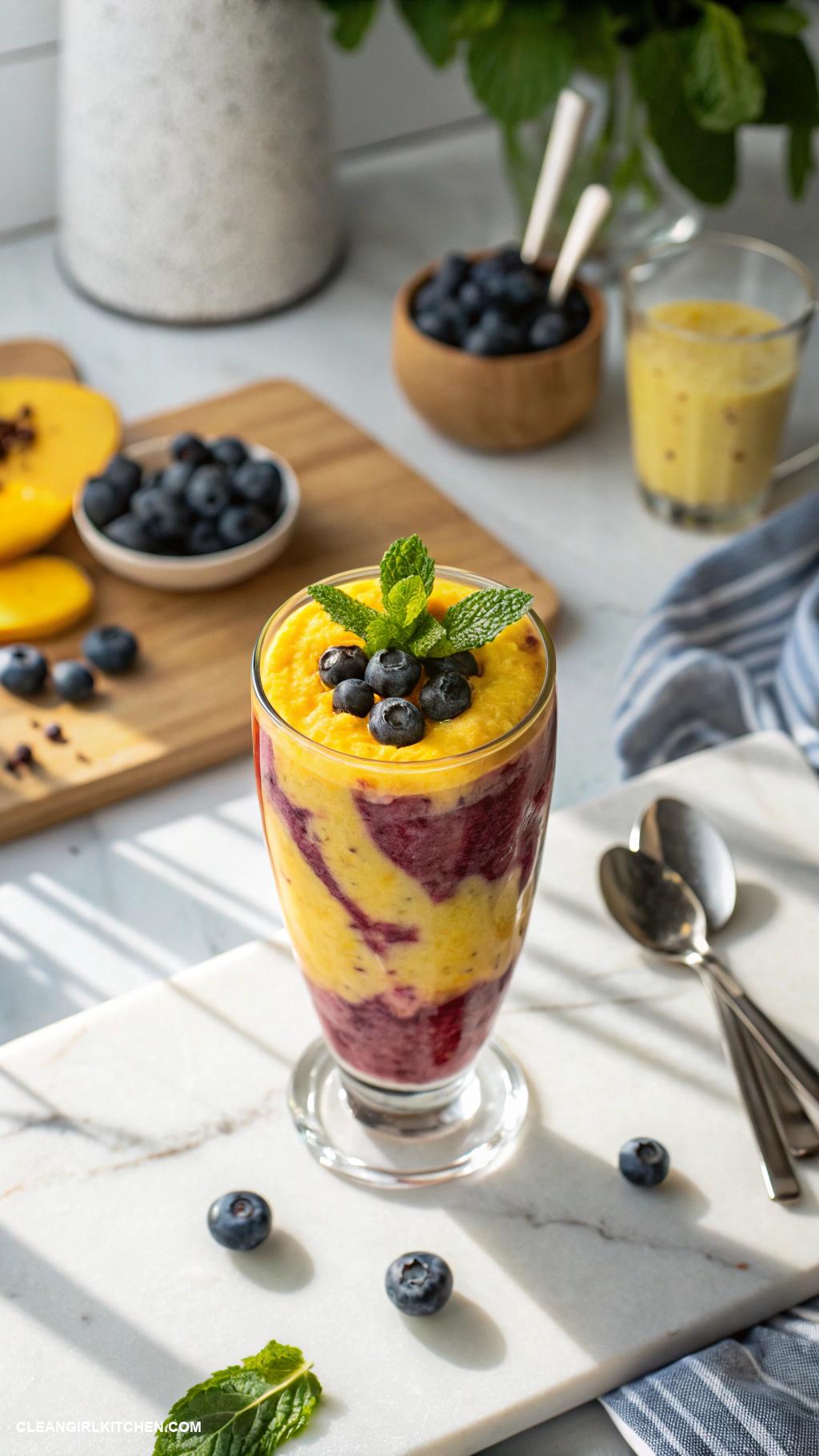 blueberry smoothie recipes Mango Blueberry Zing Smoothie