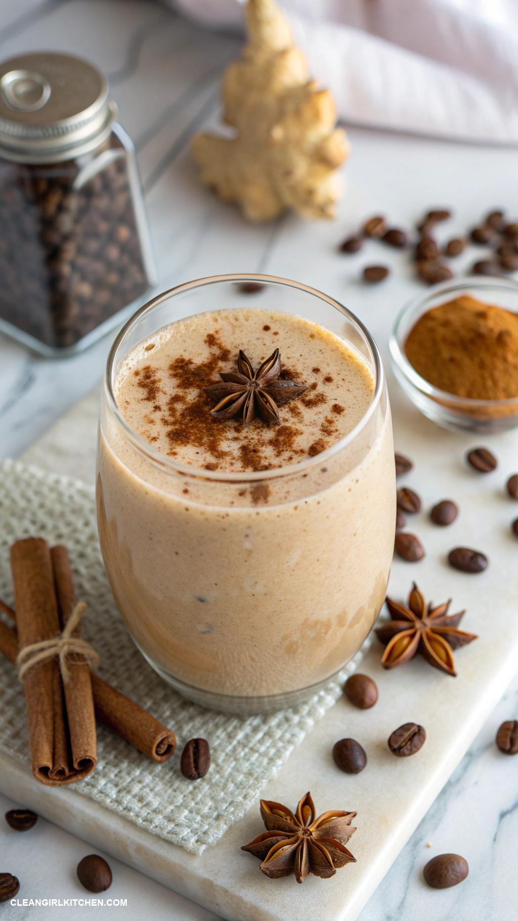 coffee smoothie recipes Chai Spiced Coffee Smoothie Combine 1 cup brewed coffee 12 cup coconut milk ginger cinnamon and a sweetener of choice