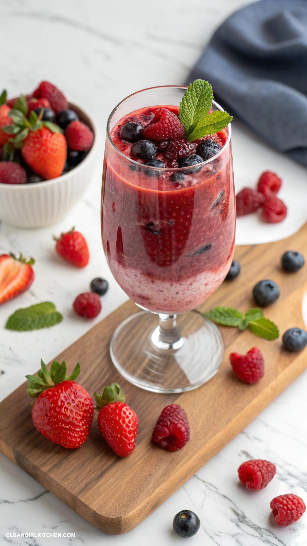 detox juice recipes Berry Detox Juice Blend mixed berries strawberries blueberries raspberries with coconut water for a antioxidant rich drink