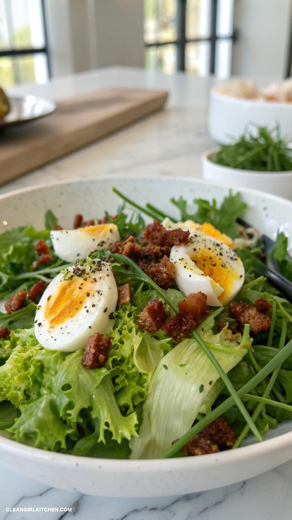 french salads Salade de Frisye aux Lardons