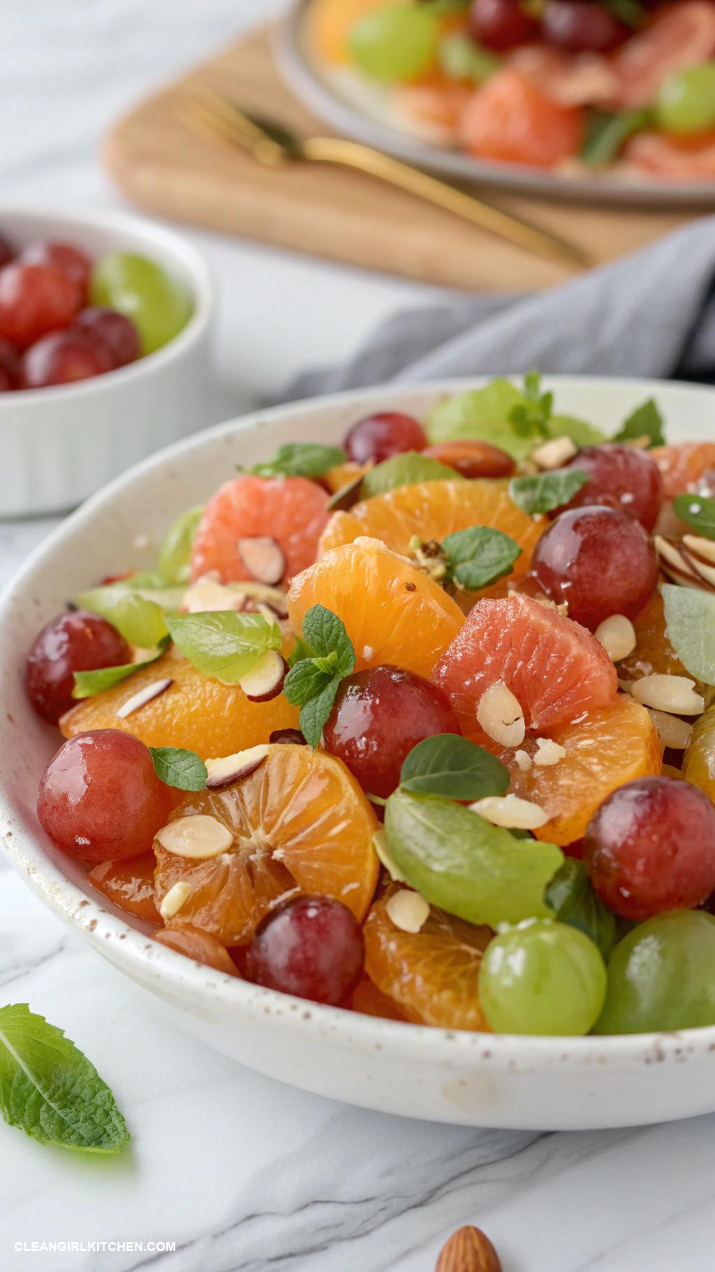 grape salad recipes Citrus Grape Salad with Honey Lime Dressing