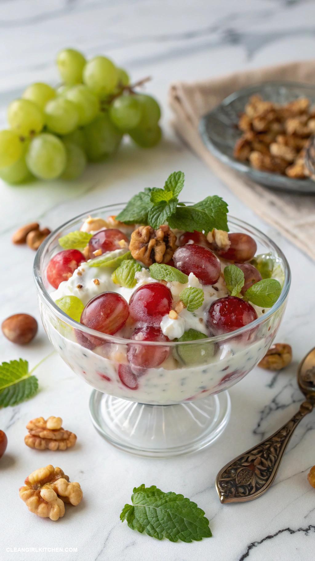 grape salad recipes Classic Grape Salad with Yogurt Dressing