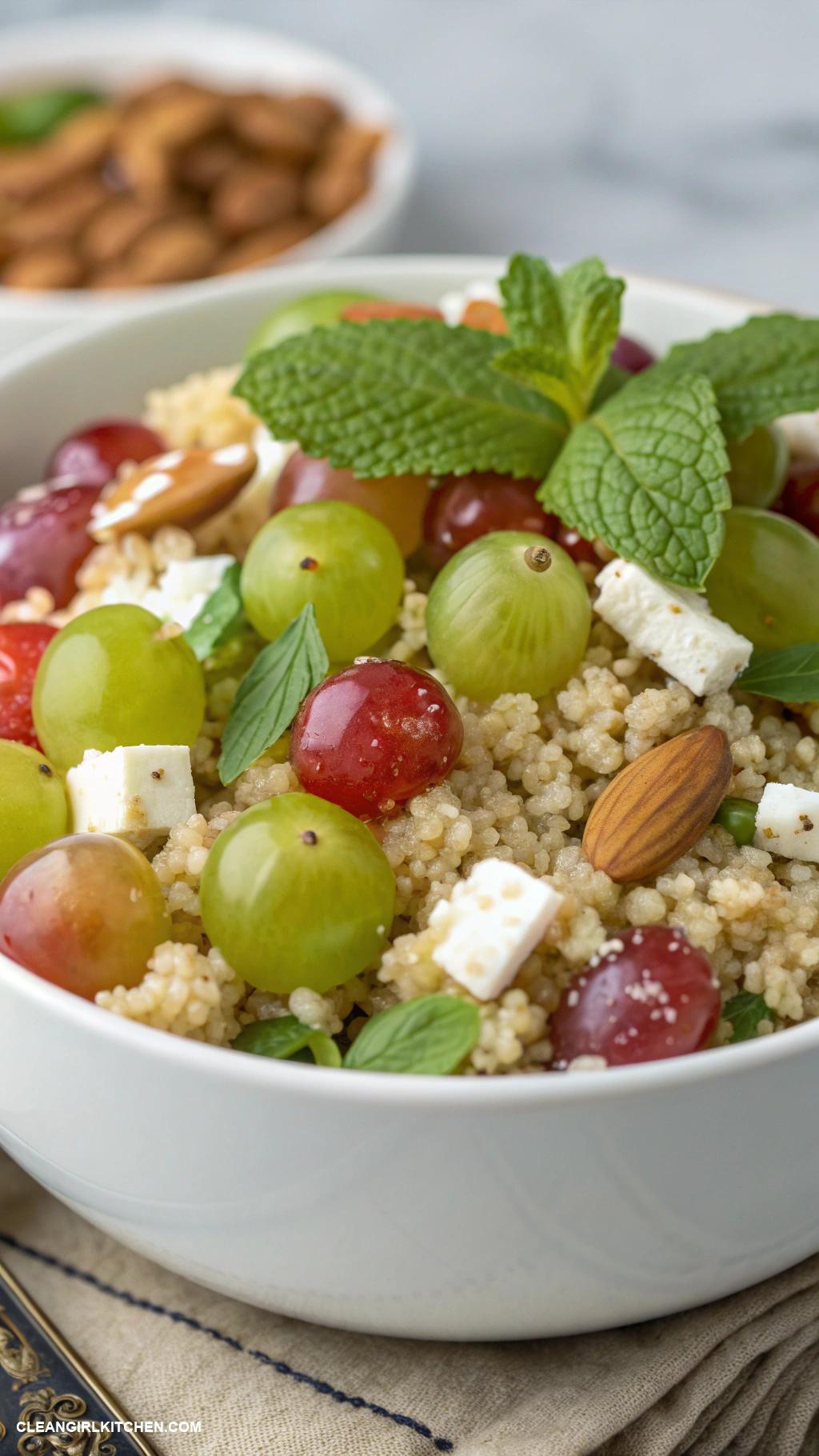 grape salad recipes Grape and Quinoa Salad with Feta