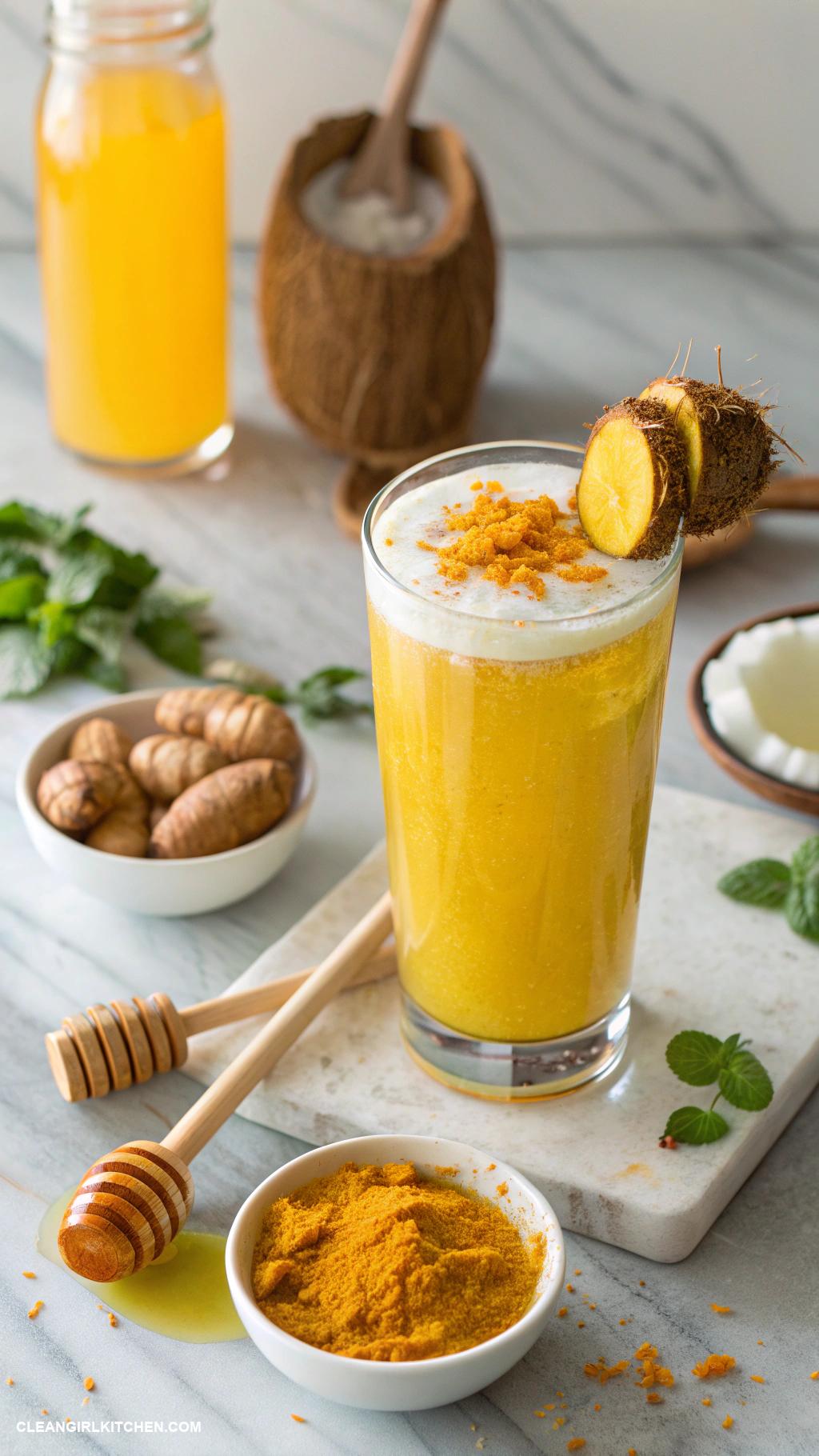gut cleanse drinks Turmeric Coconut Water