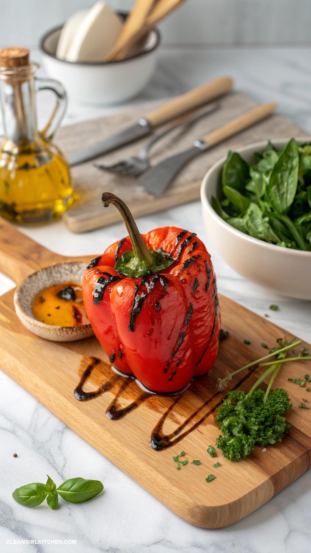 healthy bell pepper recipes Grilled Bell Peppers with Olive Oil and Balsamic Vinegar