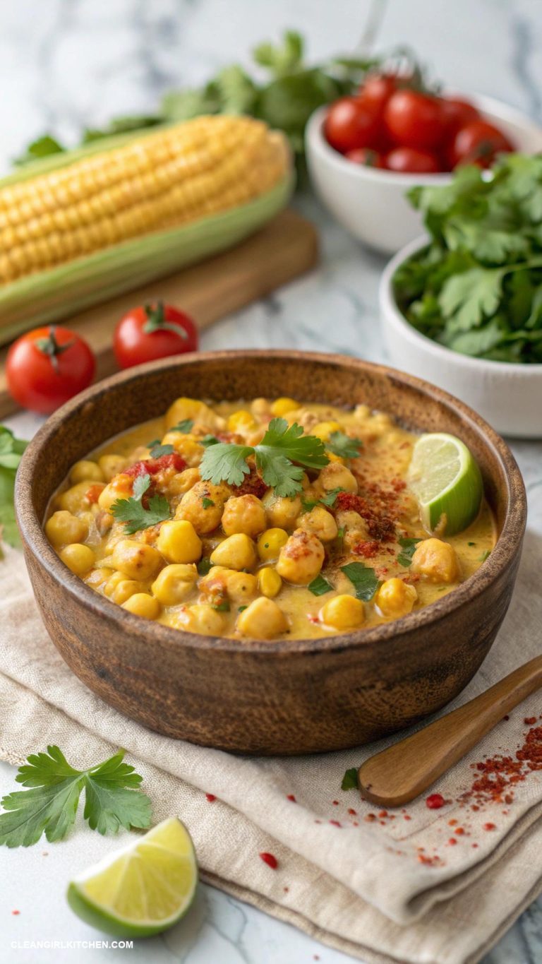 healthy corn recipes Chickpea and Corn Curry