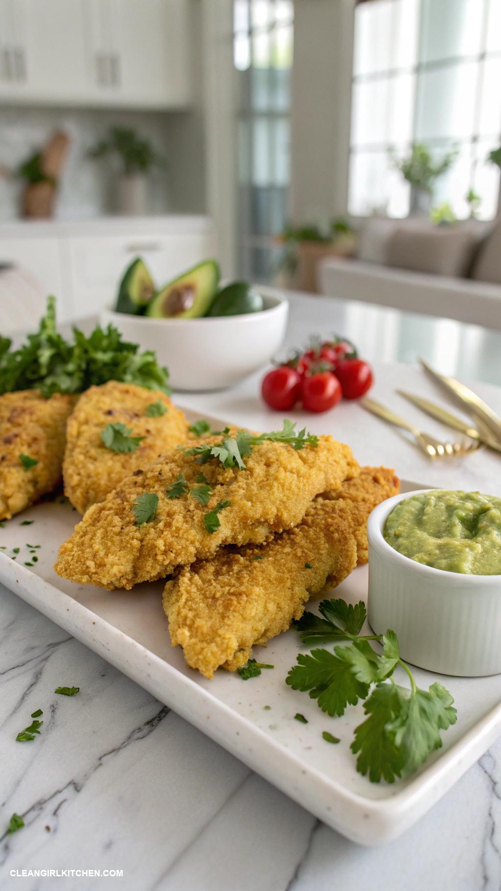 healthy corn recipes Cornmeal Crusted Baked Chicken Tenders