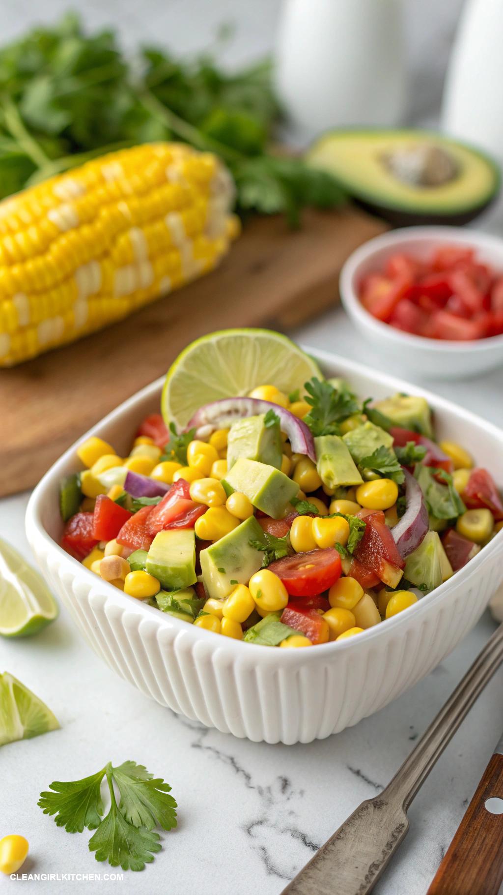 healthy corn recipes Sweet Corn and Avocado Salsa