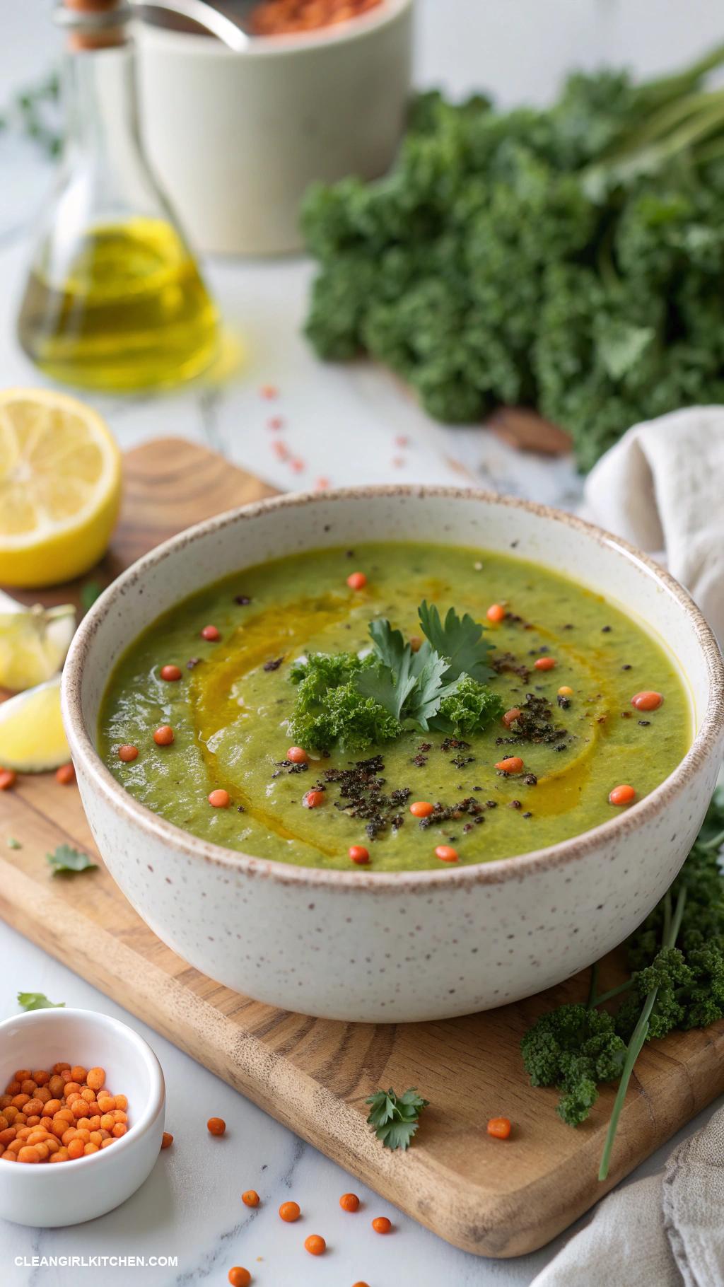 healthy kale recipes Lentil and Kale Soup