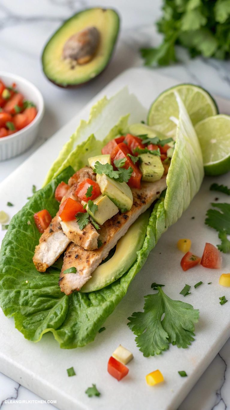 healthy lettuce recipes Lettuce Wraps with Grilled Chicken and Avocado