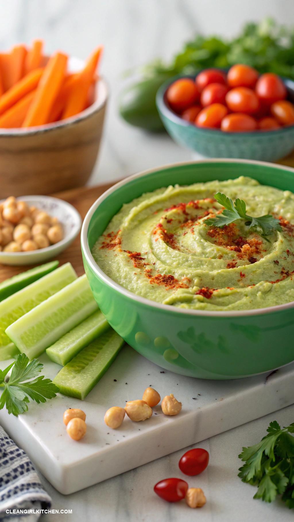 healthy peas recipes Pea Hummus with Veggies