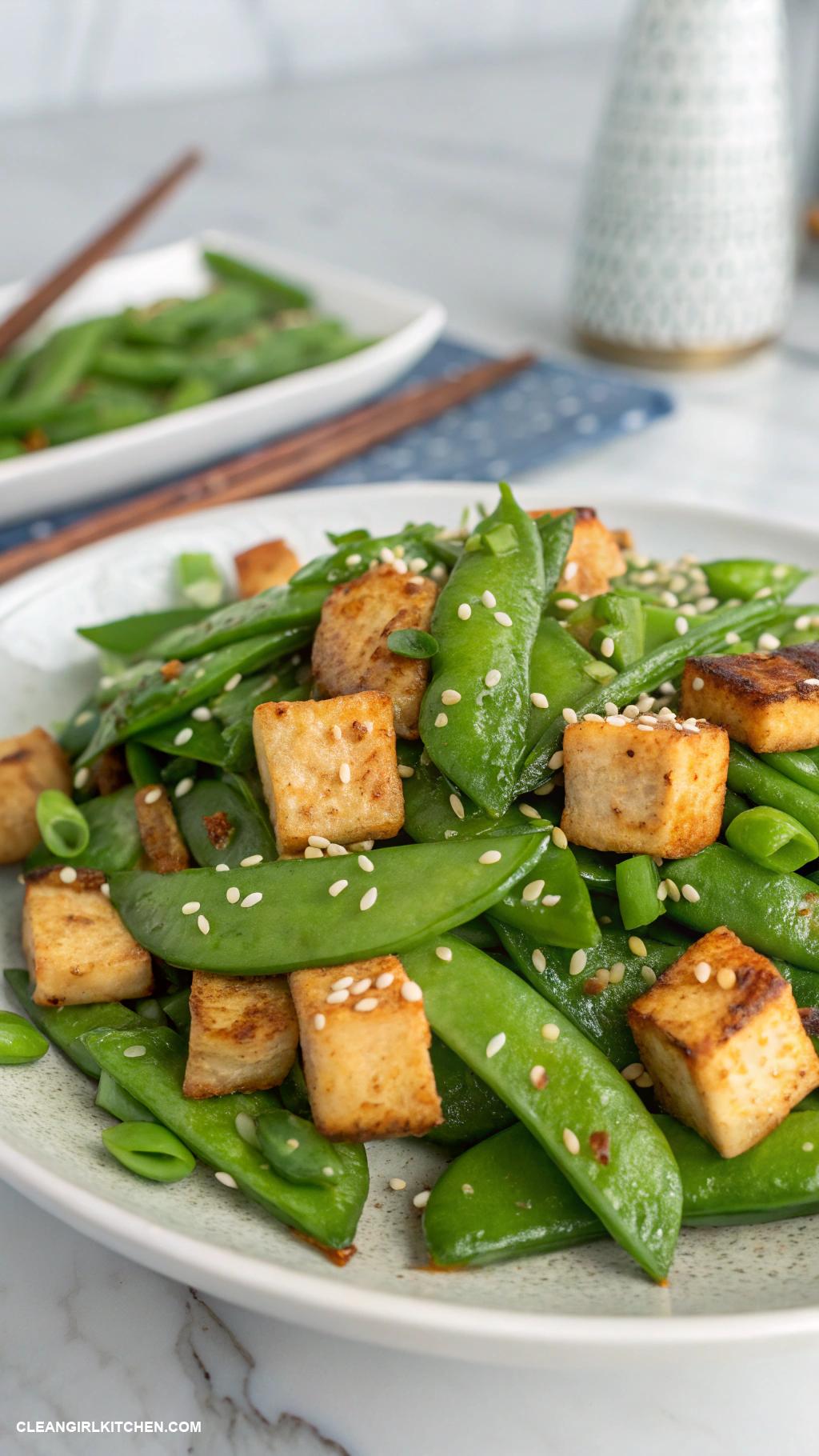 healthy peas recipes Stir Fried Peas with Tofu