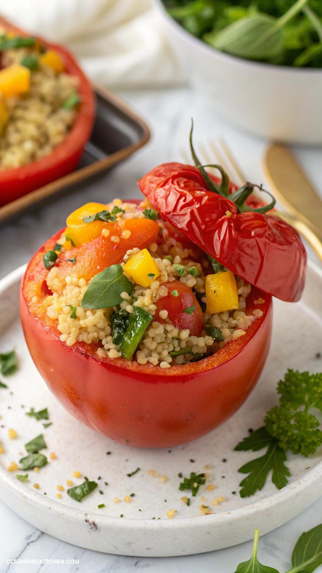 healthy tomato recipes Stuffed Tomatoes with Quinoa and Veggies