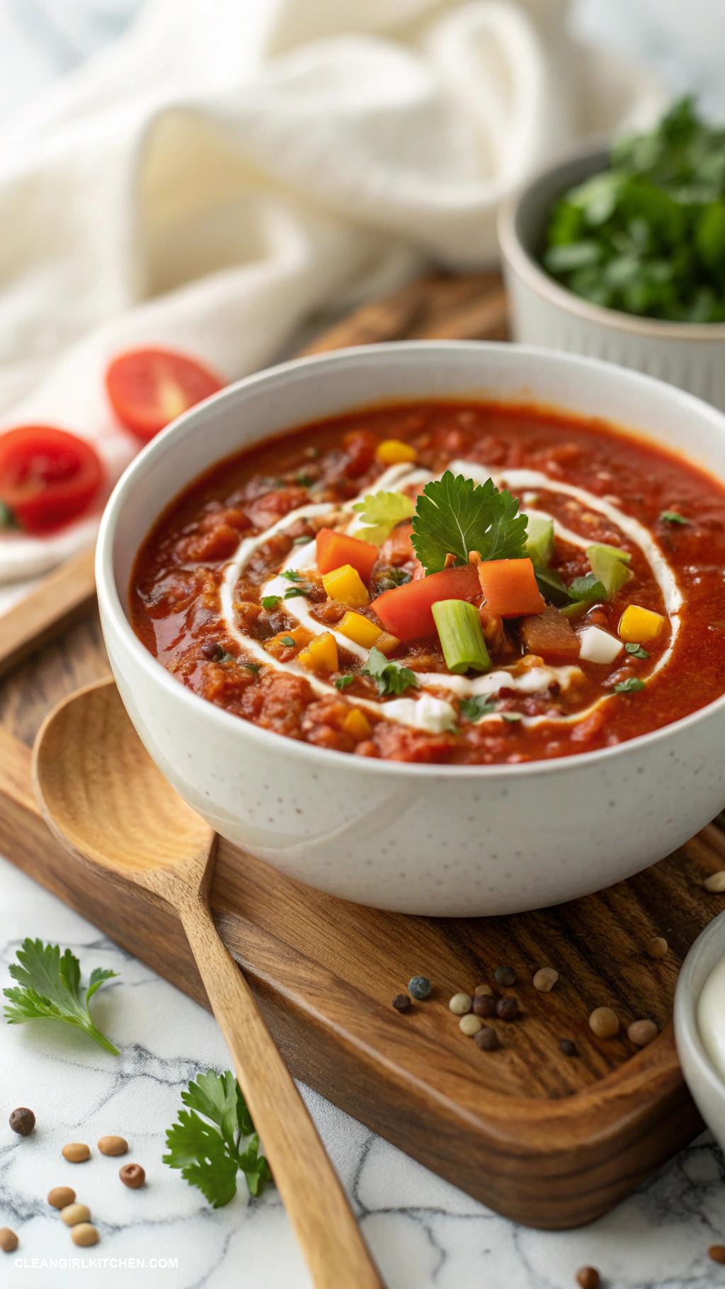 healthy tomato recipes Veggie Packed Tomato and Lentil Soup