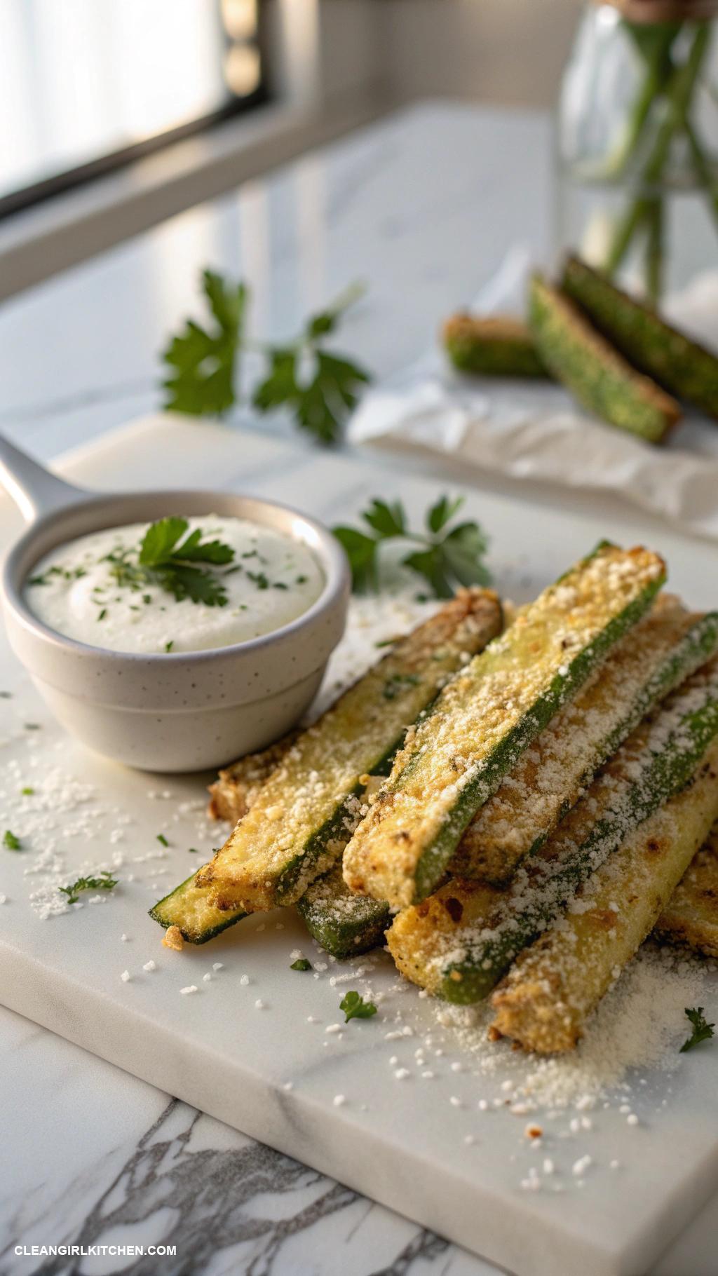 healthy zucchini recipes Baked Zucchini Fries with Parmesan