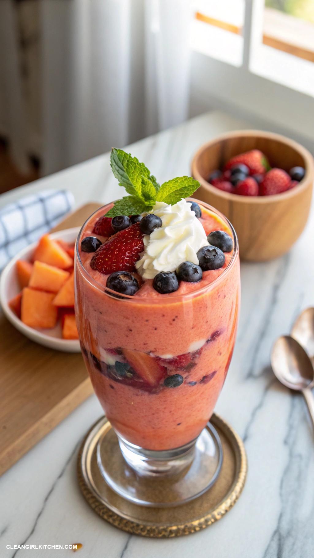 papaya smoothie recipes Papaya Berry Delight Blend papaya with mixed berries such as strawberries and blueberries and Greek yogurt for added protein