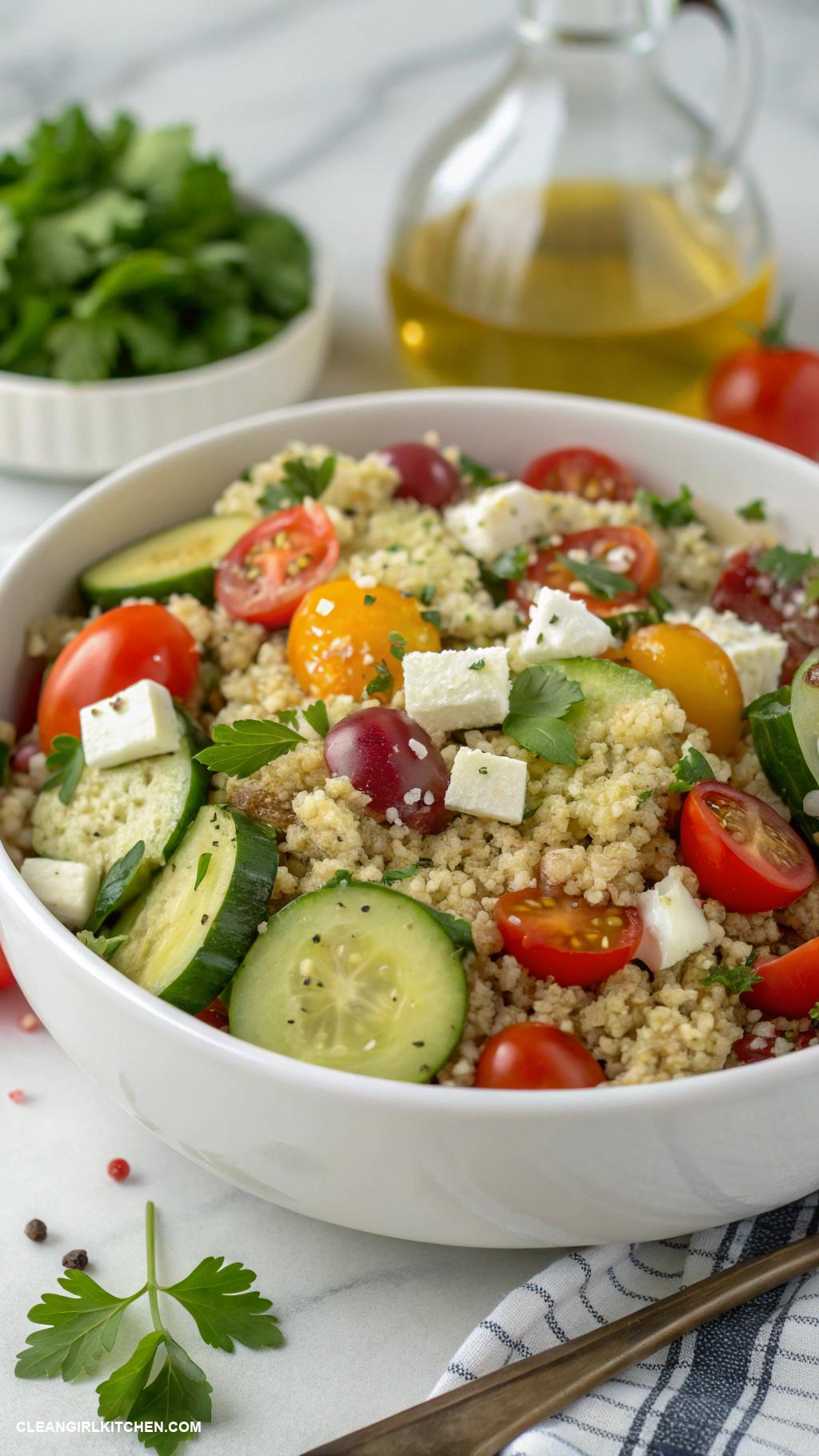 quinoa salad recipes Mediterranean Quinoa Salad with Cucumber and Feta