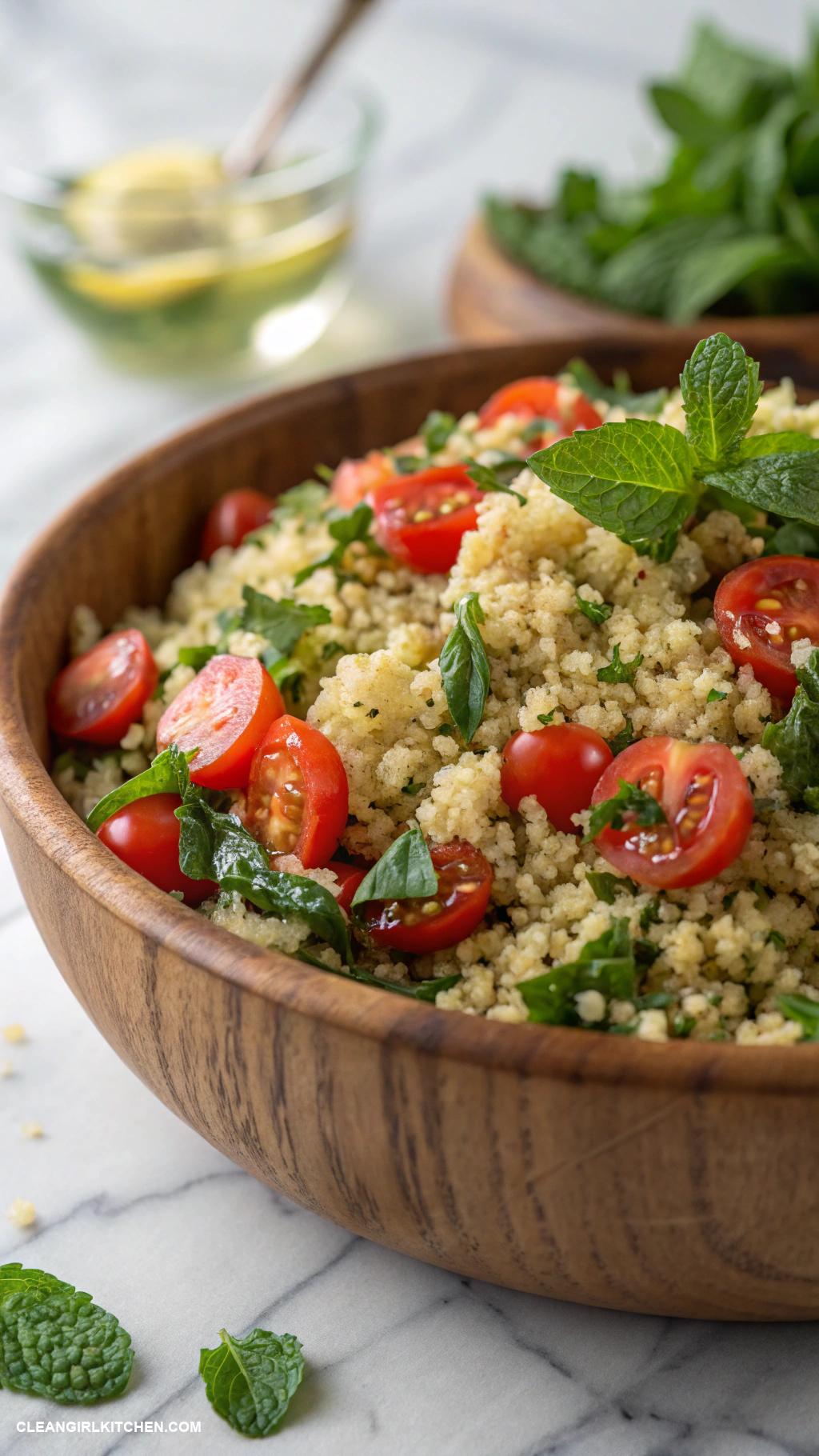 quinoa salad recipes Quinoa Tabouli with Parsley Mint and Tomatoes